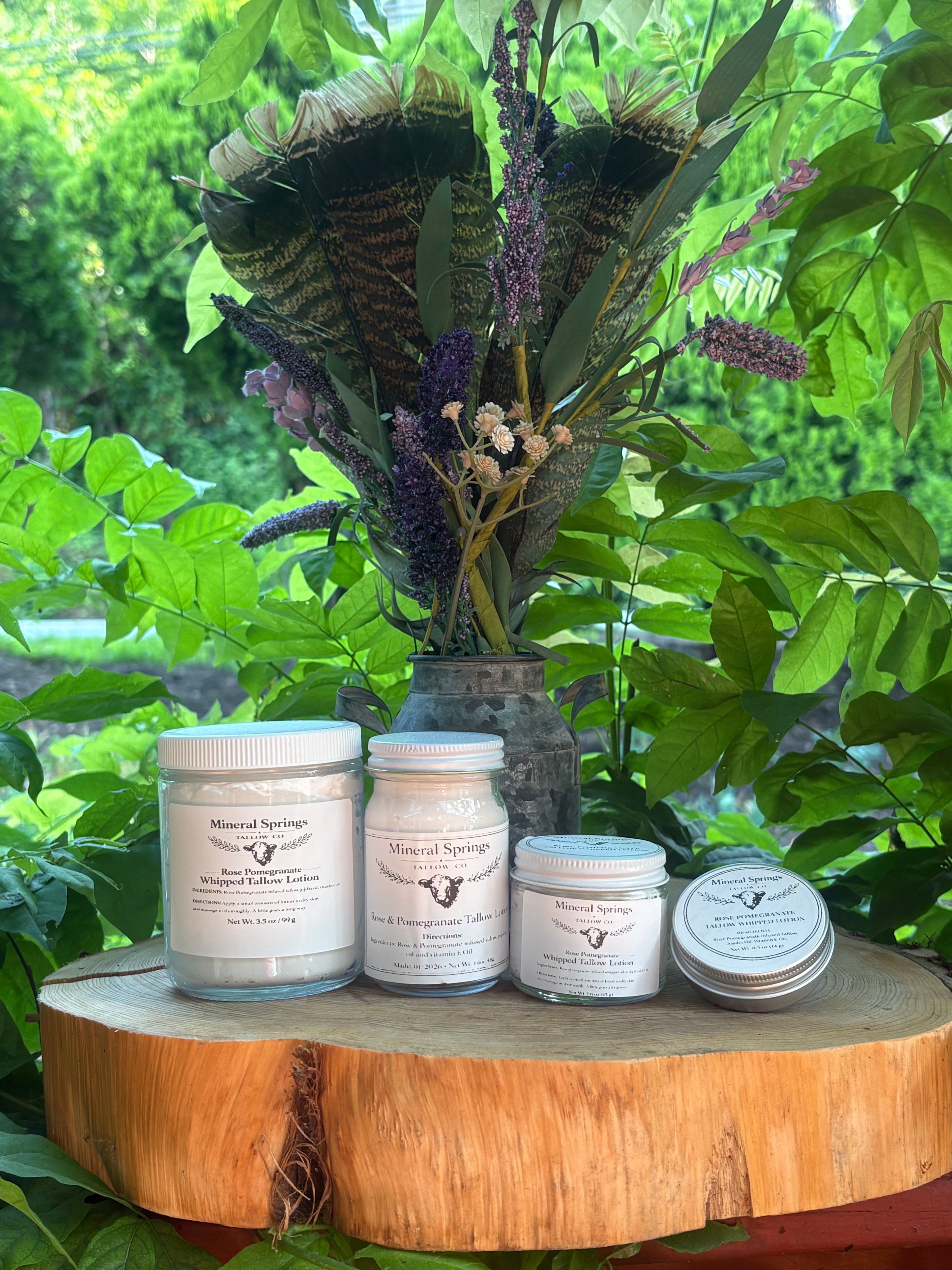 Rose Pomegranate Whipped Tallow Lotion